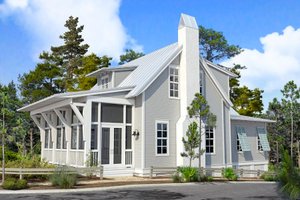 Beach Exterior - Front Elevation Plan #443-20