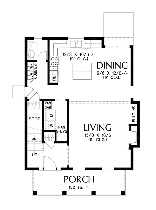 Architectural House Design - Farmhouse Floor Plan - Main Floor Plan #48-1054