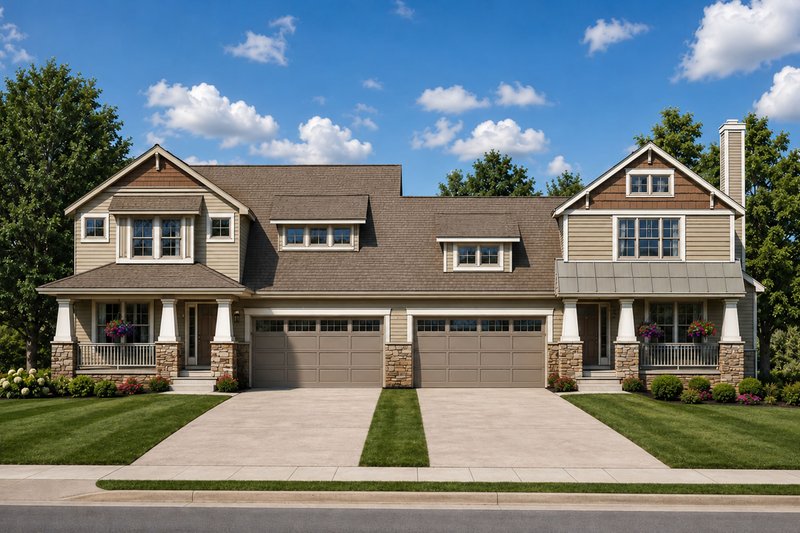 House Plan Design - Exterior - Front Elevation 2 for Cottage House Plan #20-1355 - 3 bed, 2.5 bath