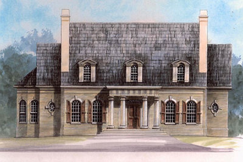 House Blueprint - Classical Exterior - Front Elevation Plan #119-252