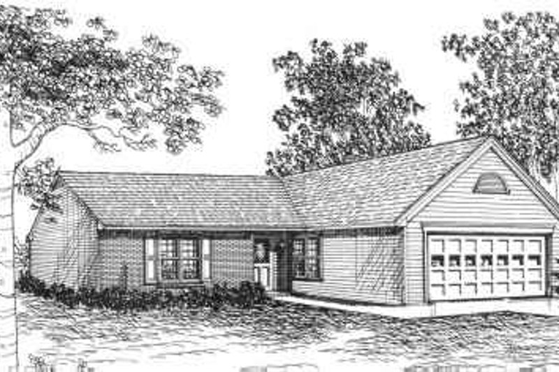 Dream House Plan - Ranch Exterior - Front Elevation Plan #30-114