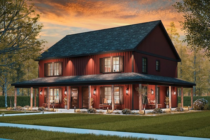 Home Plan - Exterior - Other Elevation 1 for Barndominium House Plan #54-621 - 6 bed, 6 bath