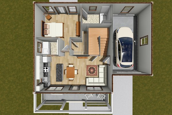 House Blueprint - Cottage Floor Plan - Main Floor Plan #513-2390