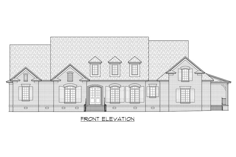 Dream House Plan - Exterior - Front Elevation 3 for European House Plan #1054-56 - 5 bed, 4.5 bath
