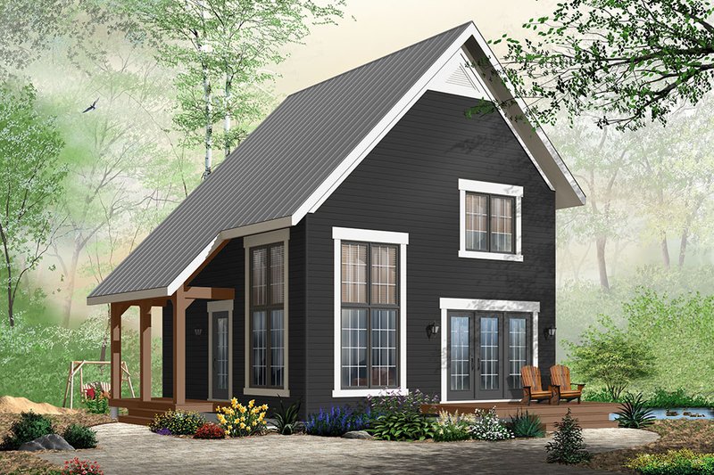 Architectural House Design - Cabin Exterior - Front Elevation Plan #23-2267