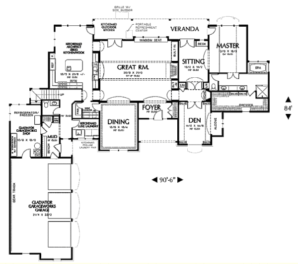 House Design - European Floor Plan - Main Floor Plan #48-120