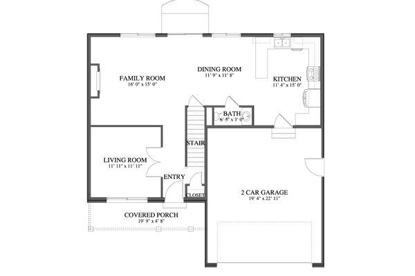 House Design - Farmhouse Floor Plan - Main Floor Plan #1060-239