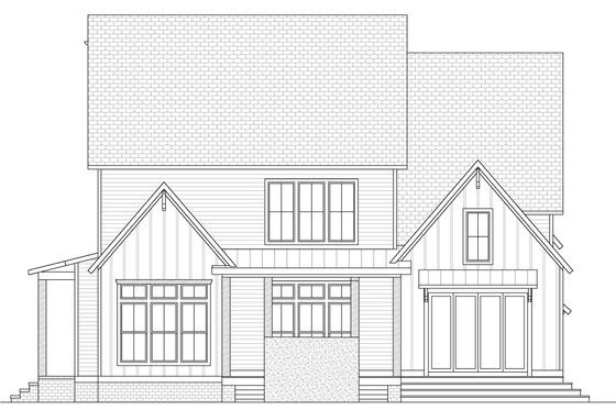 Exterior - Front Elevation 4 for Contemporary House Plan #1080-30 - 4 bed, 4.5 bath