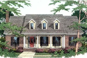 Southern Exterior - Front Elevation Plan #406-239