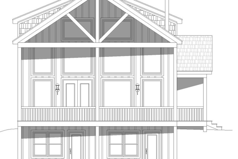 House Blueprint - Exterior - Other Elevation for Southern House Plan #932-842 - 4 bed, 3 bath