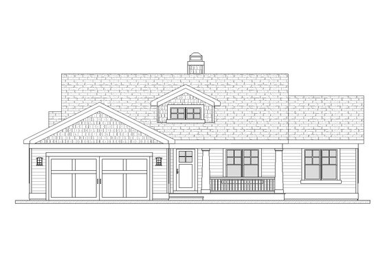 Exterior - Front Elevation 3 for Traditional House Plan #901-44 - 4 bed, 3 bath