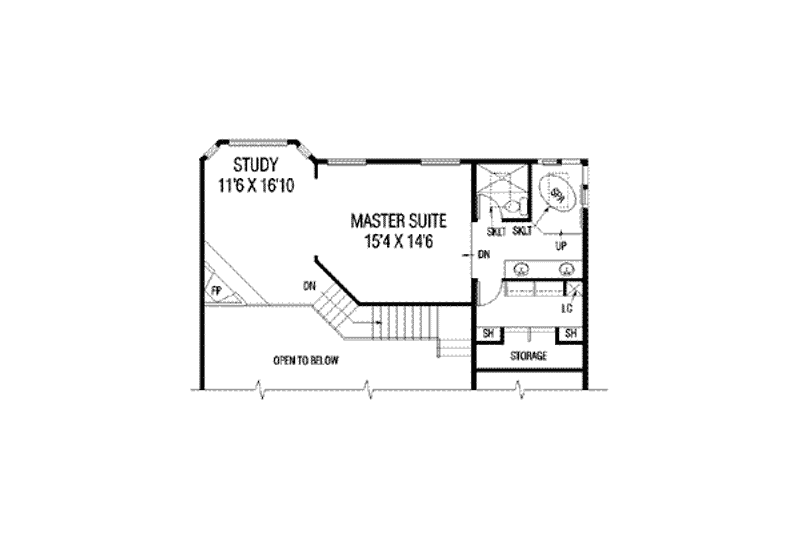 Dream House Plan - Floor Plan - Upper Floor for Traditional House Plan #60-131 - 3 bed, 2.5 bath