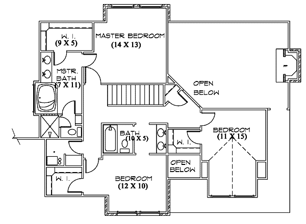 Home Plan - Country Floor Plan - Upper Floor Plan #5-180