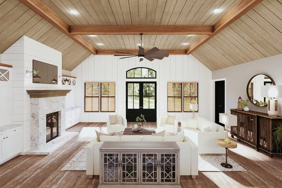 Interior - Family Room 1 for Barndominium House Plan #44-261 - 3 bed, 2 bath