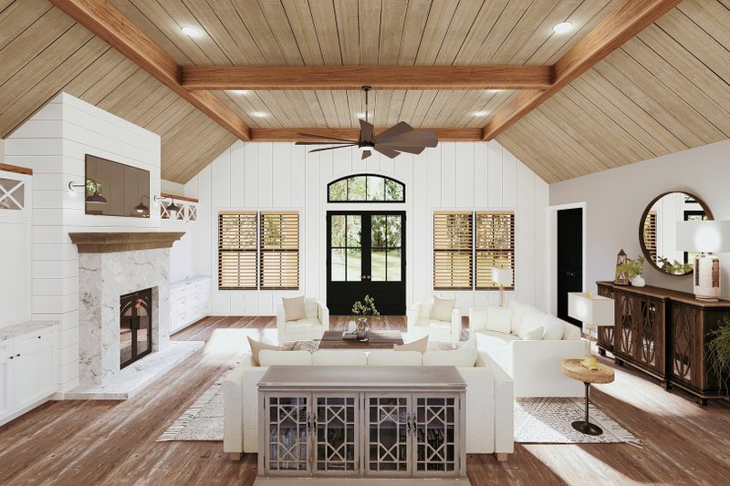 Architectural House Design - Interior - Family Room 1 for Barndominium House Plan #44-261 - 3 bed, 2 bath