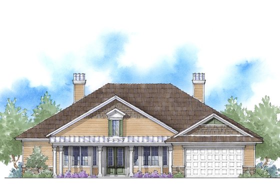 Exterior - Front Elevation 3 for Farmhouse House Plan #938-54 - 3 bed, 3 bath