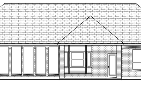 Exterior - Rear Elevation for Traditional House Plan #84-624 - 3 bed, 2 bath