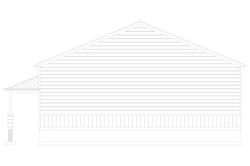 House Plan Design - Exterior - Rear Elevation 1 for Traditional House Plan #1060-120, 1 bath