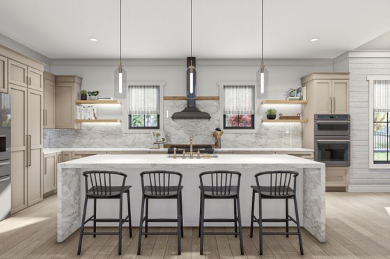 Interior - Kitchen for Traditional House Plan #455-557 - 5 bed, 3.5 bath