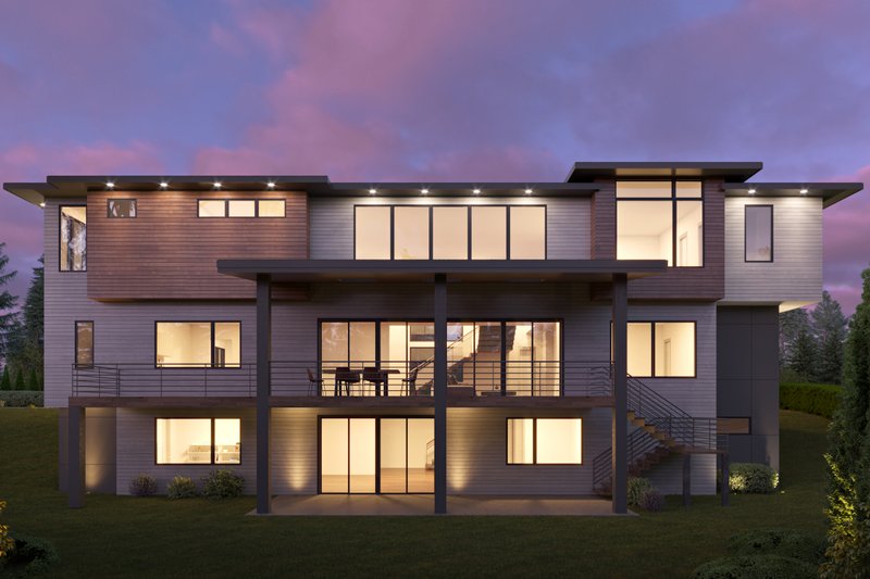 Architectural House Design - Exterior - Rear Elevation for Contemporary House Plan #1066-186 - 5 bed, 6.5 bath