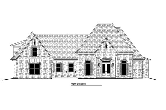 Exterior - Other Elevation for European House Plan #1081-4 - 4 bed, 3.5 bath