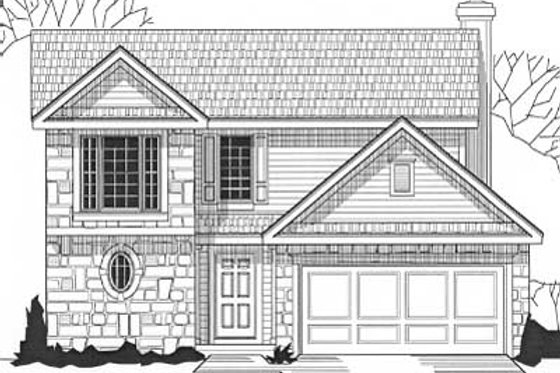 Exterior - Front Elevation for Traditional House Plan #67-472 - 3 bed, 2.5 bath