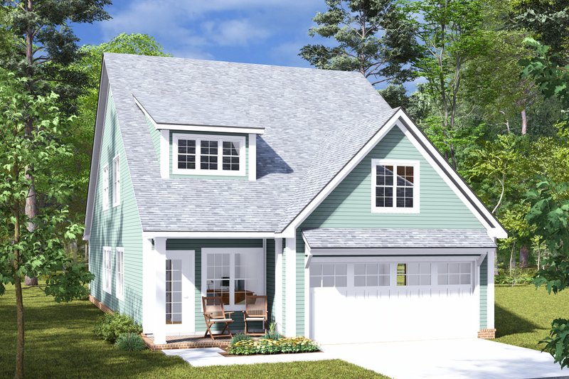 House Blueprint - Cottage Exterior - Front Elevation Plan #513-2271