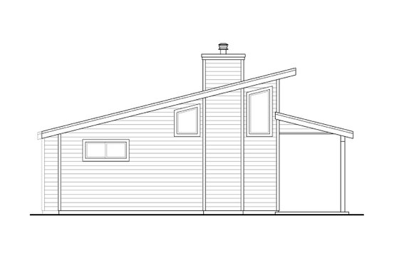 Exterior - Other Elevation for Cottage House Plan #124-1273 - 2 bed, 1 bath