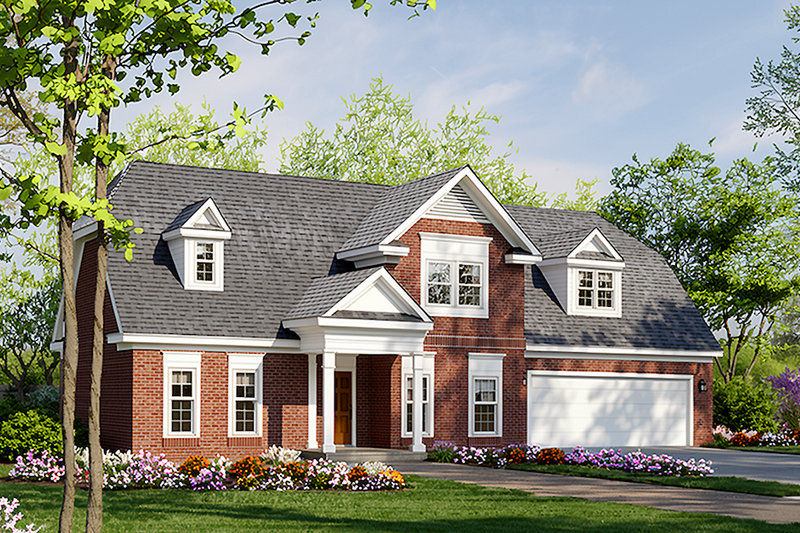 Architectural House Design - Exterior - Front Elevation 2 for Traditional House Plan #30-208 - 3 bed, 2 bath