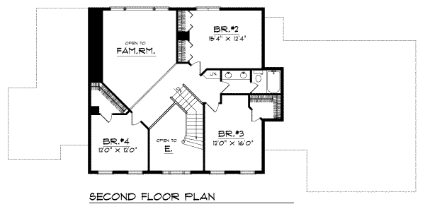 Modern Floor Plan - Upper Floor Plan #70-437