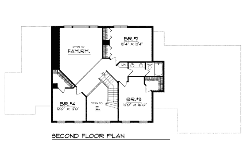 Home Plan - Floor Plan - Upper Floor for Modern House Plan #70-437 - 4 bed, 2.5 bath