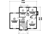 European Style House Plan - 3 Beds 1 Baths 1790 Sq/Ft Plan #25-4680 
