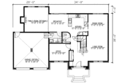 European Style House Plan - 4 Beds 1.5 Baths 1992 Sq/Ft Plan #138-244 