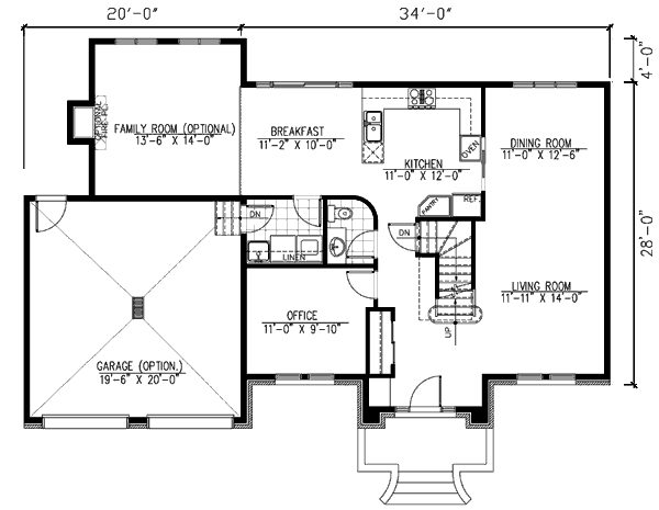 European Floor Plan - Main Floor Plan #138-244