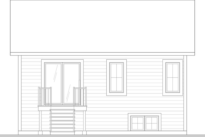 Dream House Plan - Exterior - Rear Elevation for Craftsman House Plan #23-2910 - 2 bed, 1 bath
