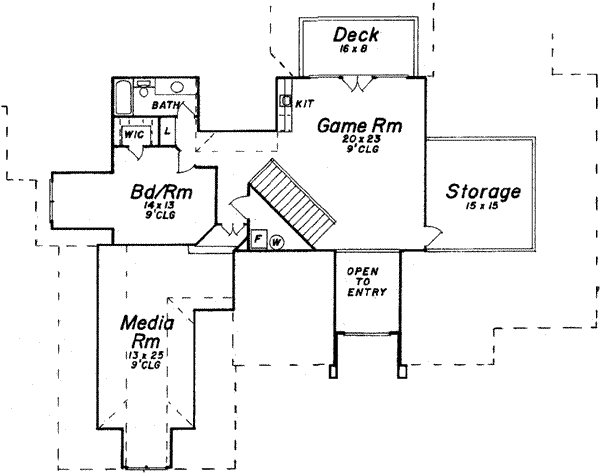 House Plan Design - European Floor Plan - Upper Floor Plan #52-176