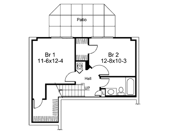 Cottage Floor Plan - Lower Floor Plan #57-399