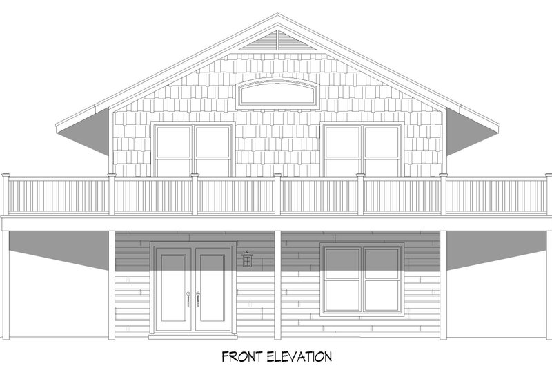 Architectural House Design - Exterior - Front Elevation 3 for Country House Plan #932-640 - 2 bed, 2 bath
