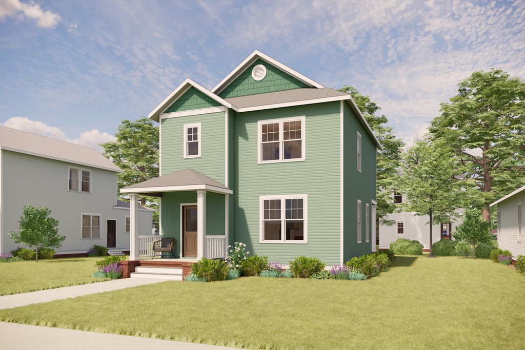 Exterior - Front Elevation 2 for Victorian House Plan #936-45 - 3 bed, 2.5 bath