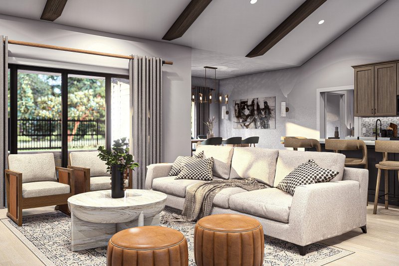 House Design - Interior - Family Room for Traditional House Plan #455-432 - 3 bed, 2 bath