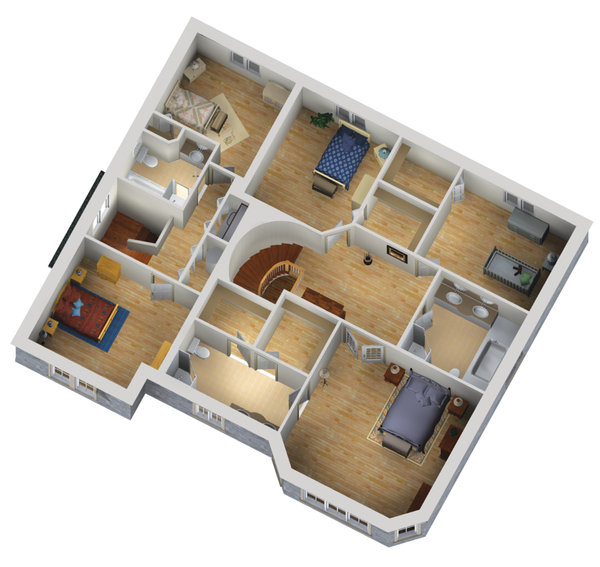 Dream House Plan - European Floor Plan - Upper Floor Plan #25-4614