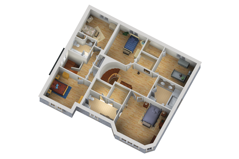 Dream House Plan - Floor Plan - Upper Floor 1 for European House Plan #25-4614 - 7 bed, 4 bath