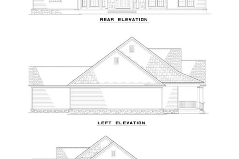 Dream House Plan - Exterior - Rear Elevation for Country House Plan #17-3250 - 3 bed, 3.5 bath