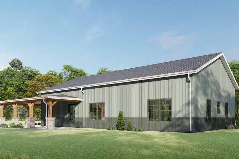 Home Plan - Exterior - Other Elevation 2 for Barndominium House Plan #1092-34 - 3 bed, 2.5 bath