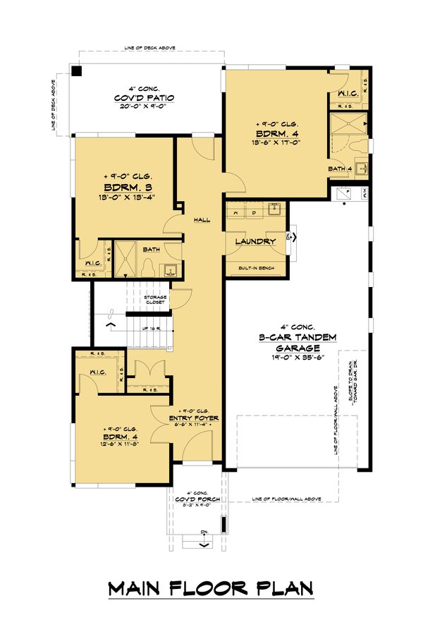 Contemporary Floor Plan - Main Floor Plan #1066-160