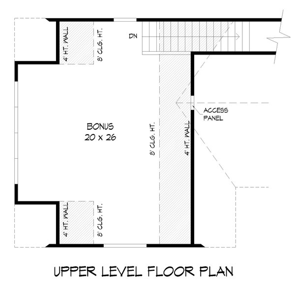 House Blueprint - Southern Floor Plan - Upper Floor Plan #932-850