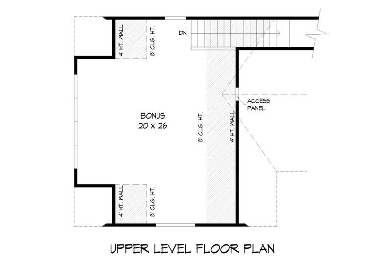 House Blueprint - Floor Plan - Upper Floor for Southern House Plan #932-850 - 2 bed, 2 bath