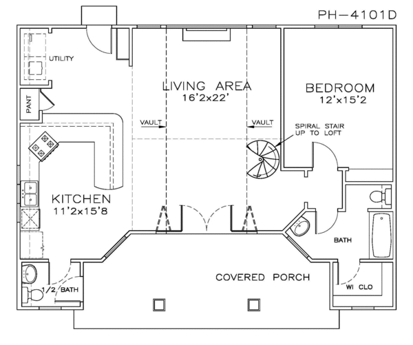 Beach Floor Plan - Main Floor Plan #8-225