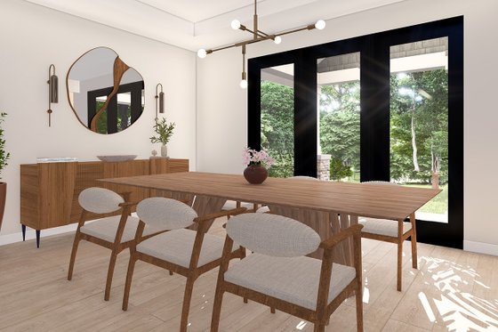 Interior - Dining Room for Craftsman House Plan #124-1407 - 4 bed, 2.5 bath