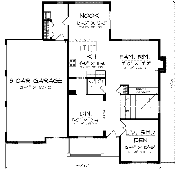 Traditional Floor Plan - Main Floor Plan #70-663